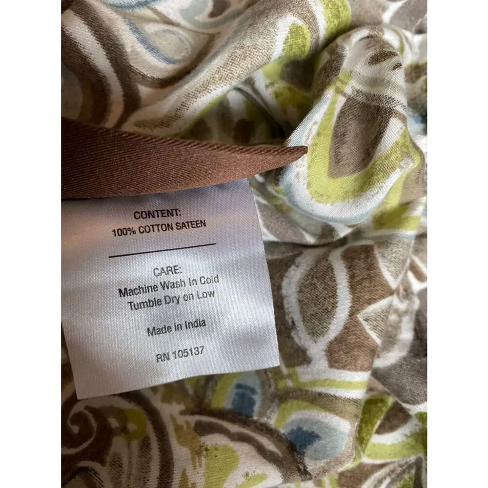 Raymond Waites Paisley Print Decorative in Brown, Green & Blue Duvet